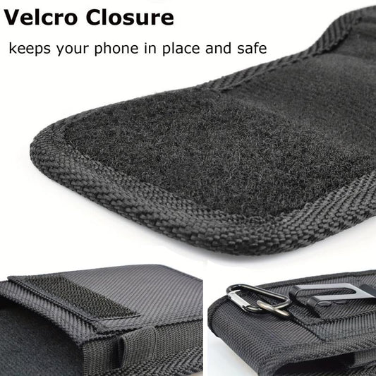 Casual Vertical Nylon Mobile Phone Bag with Card Slot