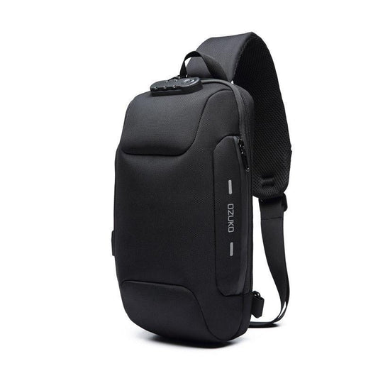 OZUKO Anti Theft Crossbody Sling Bag USB Charging Waterproof Shoulder Bag