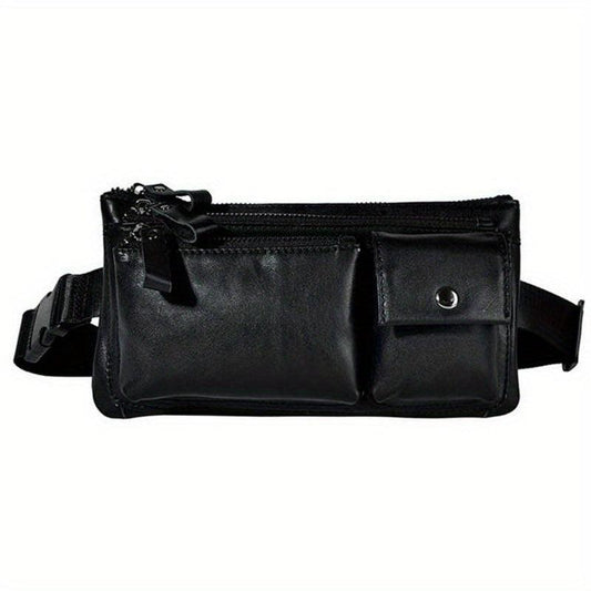 Vintage Leather Waist Bag Slim Mobile Phone Crossbody Bag