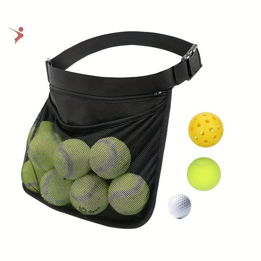 Large Capacity Zipper Tennis Ball Waist Bag