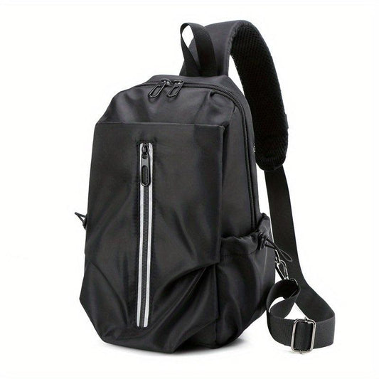 Men's Chest Bag USB Charging Port Outdoor Shoulder Bag