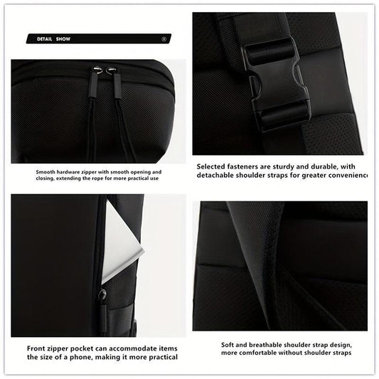 Men's High Crossbody Shoulder Bag Chest Bag With Safety Lock