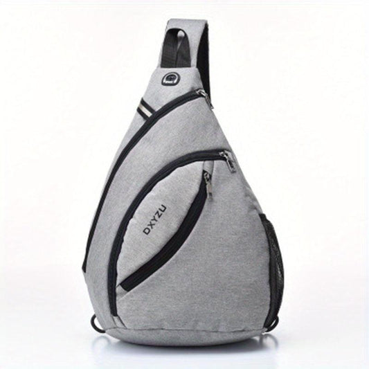 Men's Lightweight Nylon Chest Bag Shoulder Backpack