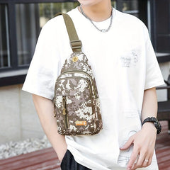 Men's Camo Chest Bag Outdoor Sports Crossbody Bag
