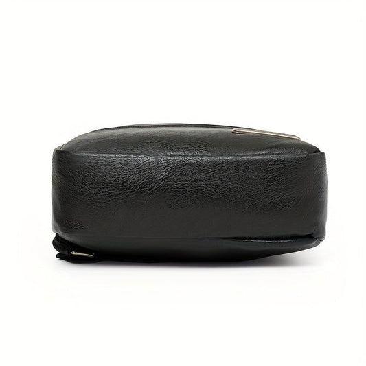 Men's Crossbody Bag Multifunctional Shoulder Bag With Earphone Hole