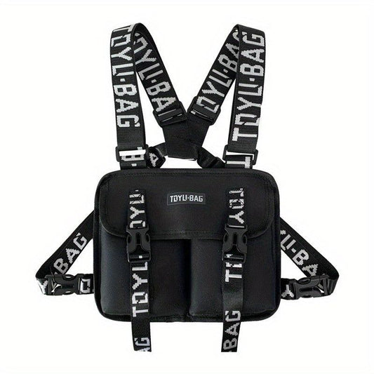 Men's Letter Collision Shoulder Bag Chest Bag