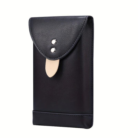 Vintage Men's PU Leather Phone Bag Sports Waist Bag