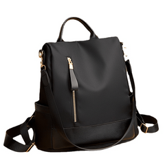 Minimalist Casual Zipper Backpack Solid Color Work Bag