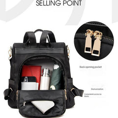 Minimalist Casual Zipper Backpack Solid Color Work Bag