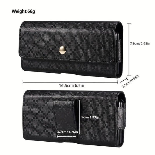Men's Leather Waist Bag Mobile Phone Fanny Pack Belt Clip Bag