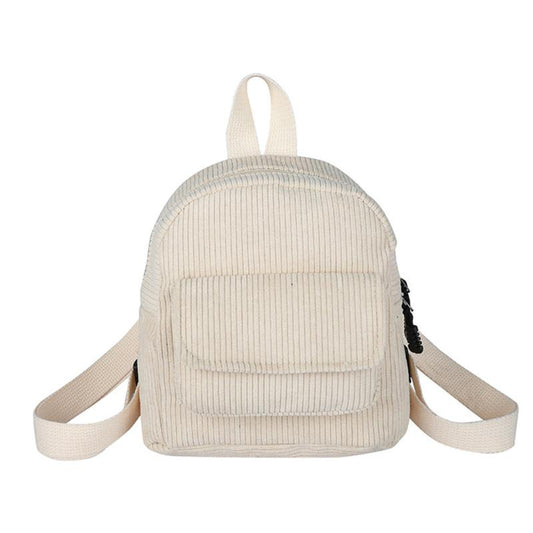 Corduroy Mini Backpack for Women Girls