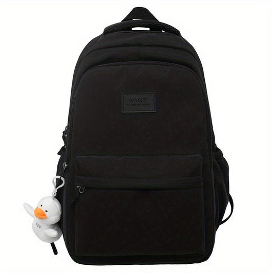 Large Capacity Duck Pendant Backpack Nylon Lightweight School Travel Bag