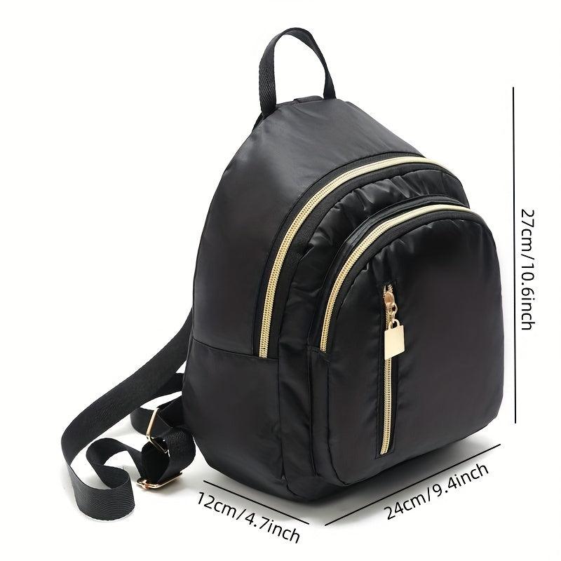 Solid Nylon Backpack Lightweight Waterproof Travel Bag