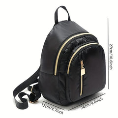 Solid Nylon Backpack Lightweight Waterproof Travel Bag