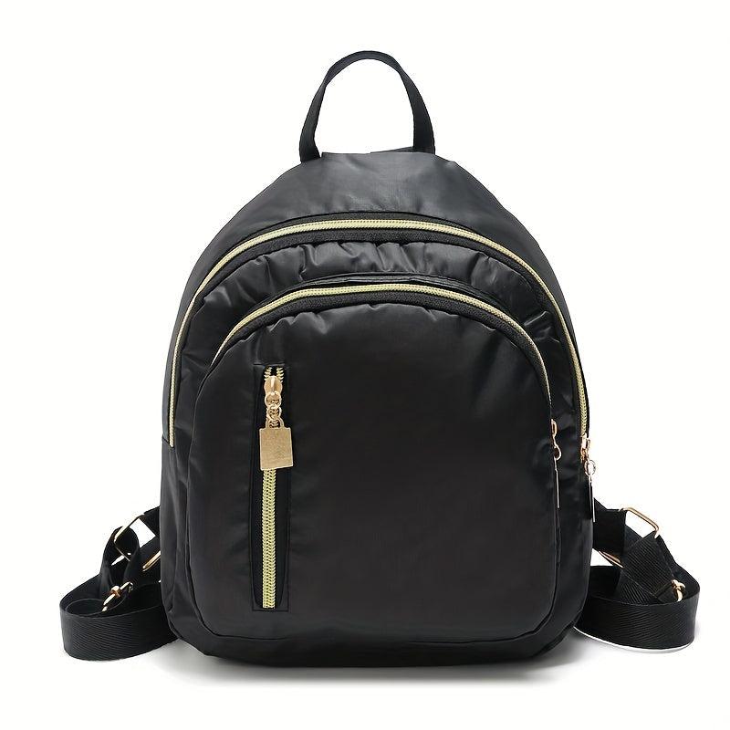 Solid Nylon Backpack Lightweight Waterproof Travel Bag