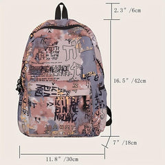 Graffiti Letters Backpack School Bag Travel Bookbag