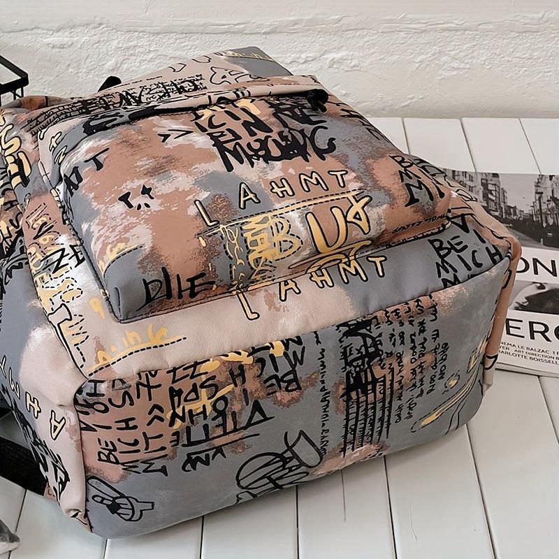 Graffiti Letters Backpack School Bag Travel Bookbag