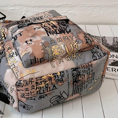 Graffiti Letters Backpack School Bag Travel Bookbag