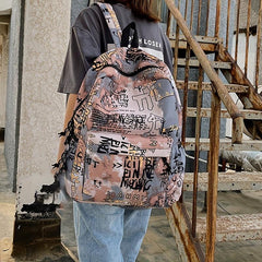 Graffiti Letters Backpack School Bag Travel Bookbag