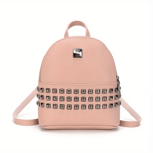 Studded Backpack Purse Preppy School Bag Daypack