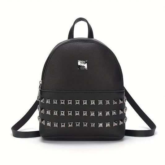 Studded Backpack Purse Preppy School Bag Daypack