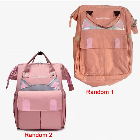 Cat Baby Diaper Bag Functional Tote Backpack Top Handle Mommy Bag