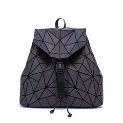 Women's Geometric Backpack Luminous Folding Student Backpack