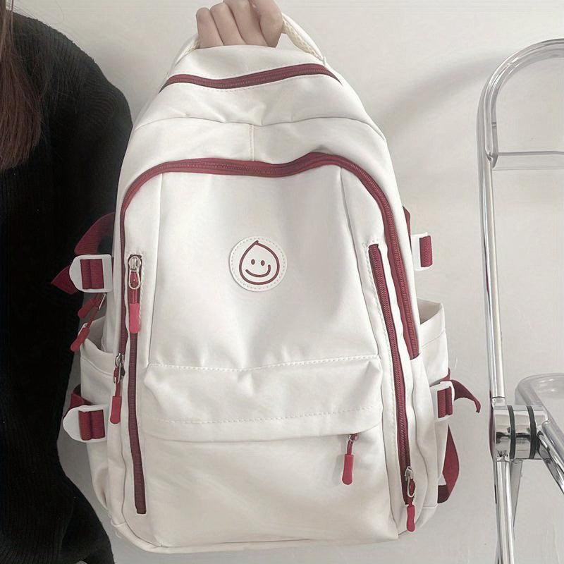 Bear Pattern Backpack Preppy Style School Bag