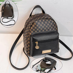 Geo Pattern Small Backpack Women's Faux Leather Backpack