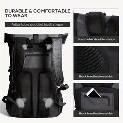 Sports Gym Basketball Backpack Roll Flap Outdoor Travel Backpack