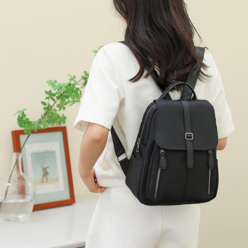 Large Capacity Nylon School Travel Backpack Lightweight Durable