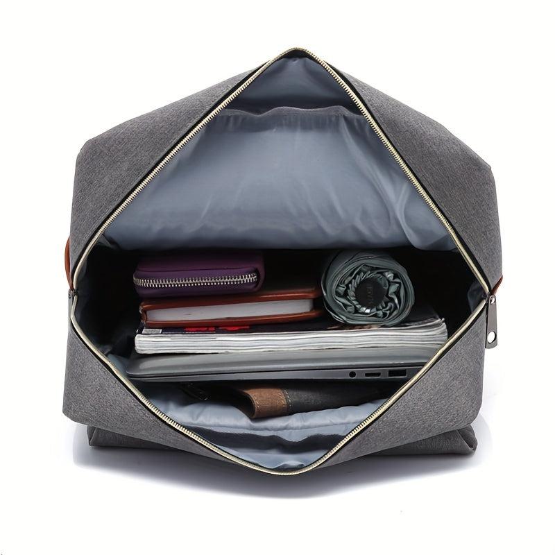 Vintage Canvas Flap Backpack Laptop Daypack Pockets Travel Schoolbag