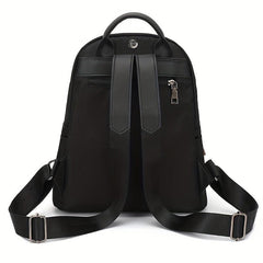 Nylon Backpack Double Zipper Pocket Daypack Women's Travel School Bag