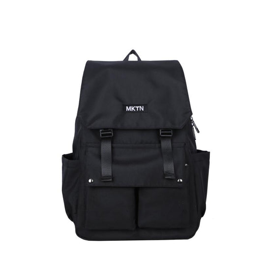 Nylon Flap Backpack Buckle Student Schoolbag Casual Travel Bookbag