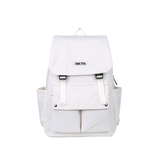 Nylon Flap Backpack Buckle Student Schoolbag Casual Travel Bookbag