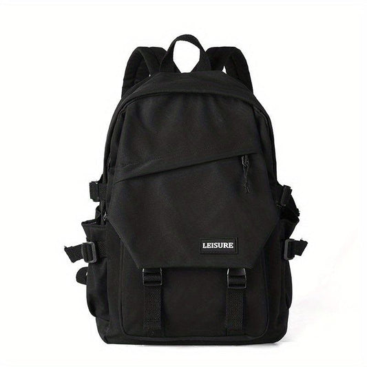Large Capacity Minimalist Backpack Solid Preppy School Daypack