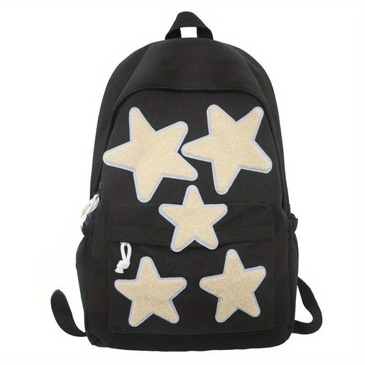 Star Decor Large Capacity Preppy Backpack Nylon Durable Lightweight Laptop Daypa