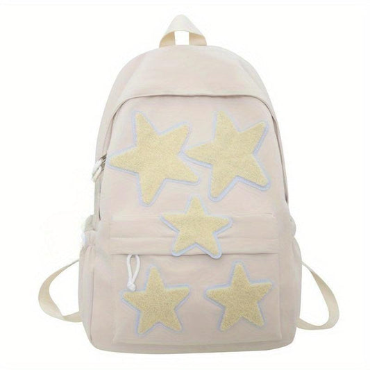 Star Decor Large Capacity Preppy Backpack Nylon Durable Lightweight Laptop Daypa