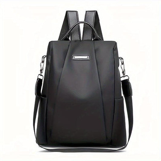 Minimalist Casual Zipper Backpack Lightweight Solid Rucksack