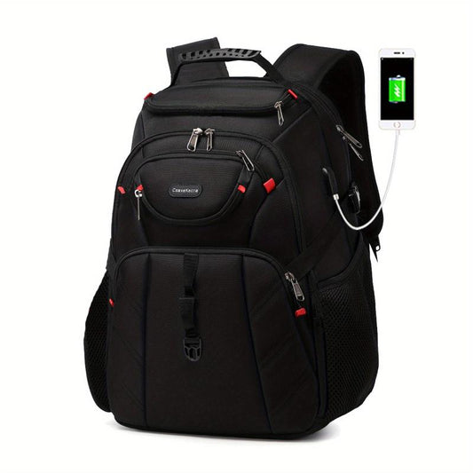 Large Capacity Travel Backpack Waterproof Laptop Daypack with USB Charging Port