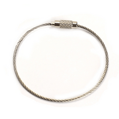 10PCS Stainless Steel Wire Keychains Cable Key Rings For Outdoor