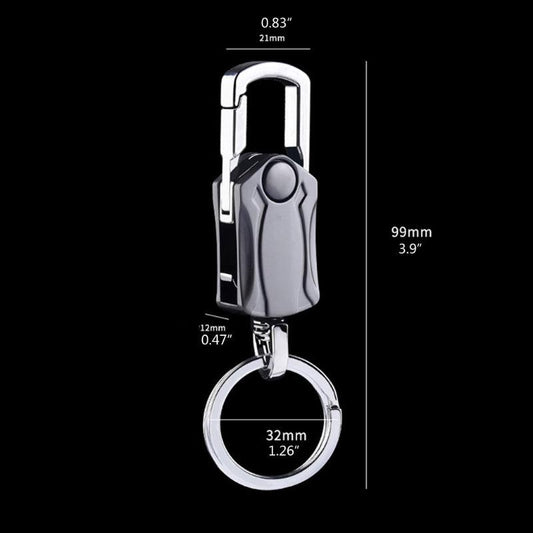 Men's Rotatable Stainless Steel Key Ring Keychain