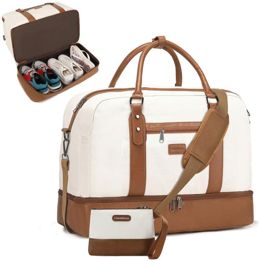 Large Capacity Carry on Tote with Shoe Compartment Lightweight Luggage