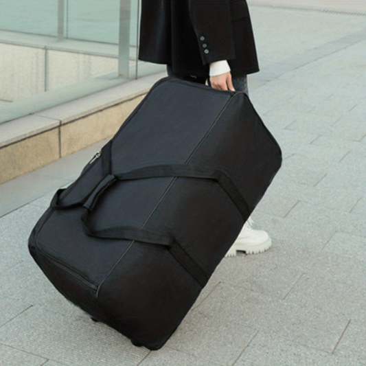 Large Capacity Duffle Bag With Wheel Nylon Lightweight Luggage Bag