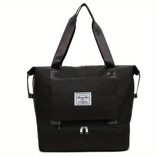 Foldable Tote Bag Weekender Bag Gym Sports Bag Dry Wet Separation
