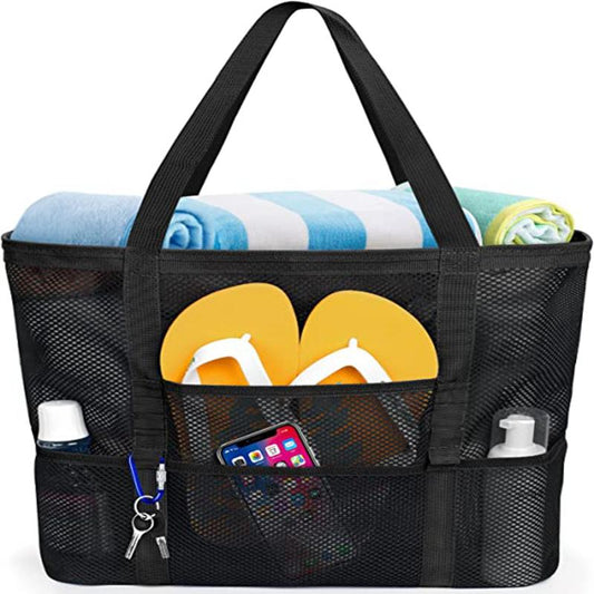 Large Capacity Mesh Beach Bag for Toys and Storage