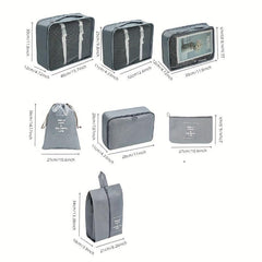 7pcs Travel Luggage Organizer Storage Bag Set