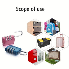 1pc Combination Lock Portable Password Padlock for Luggage Travel Bag