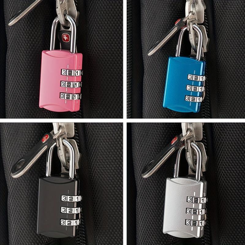 1pc Combination Lock Portable Password Padlock for Luggage Travel Bag