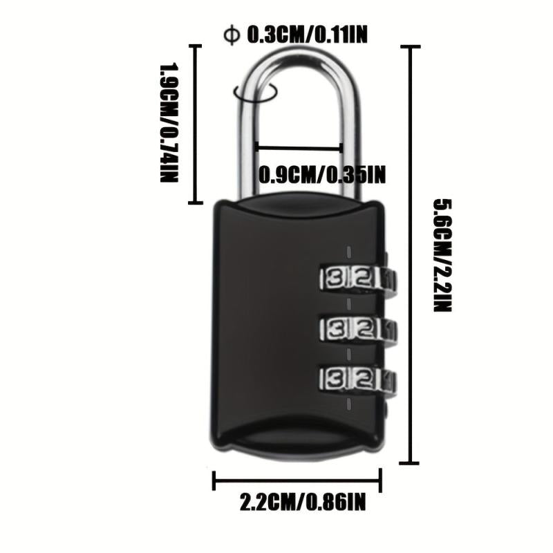 1pc Combination Lock Portable Password Padlock for Luggage Travel Bag